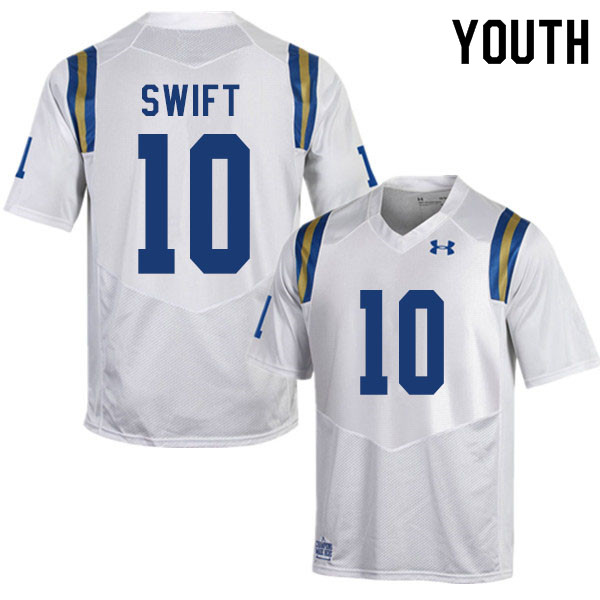Youth #10 Joshua Swift UCLA Bruins College Football Jerseys Sale-White - Click Image to Close